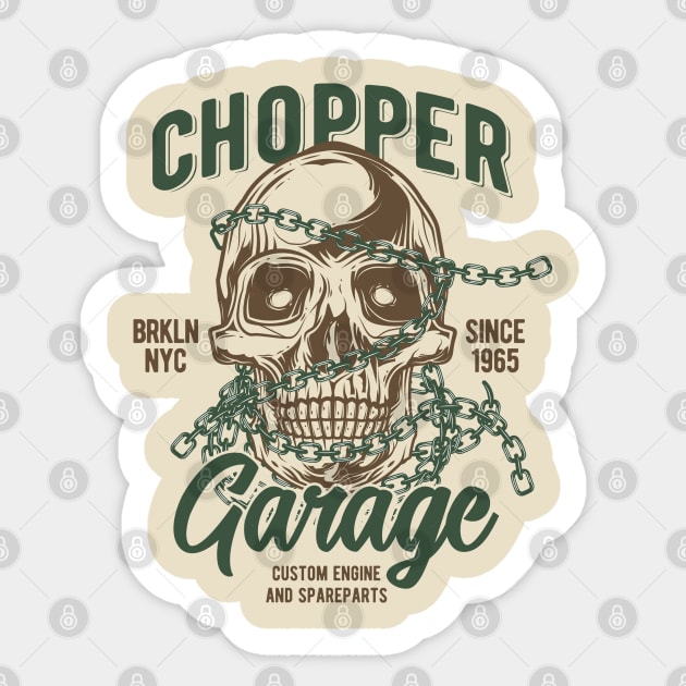 Chopper Garage Sticker by Verboten